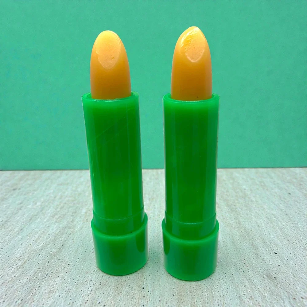 Vtg NEW Magic Color Changing Lipstick C4 Taiwan R.O.C. Mood pH Green Gold Tube
